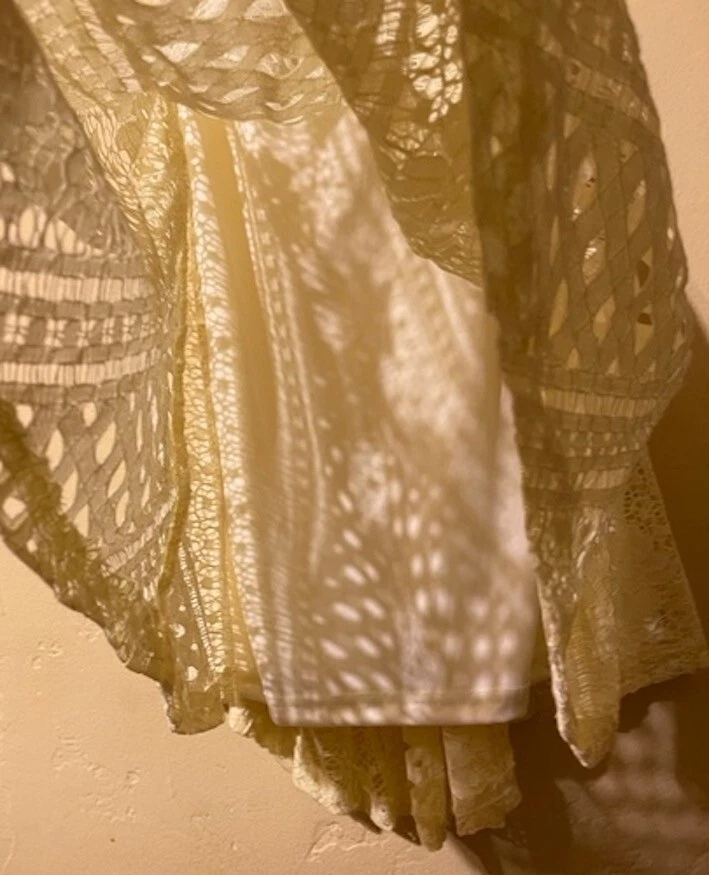 Scooter Brown Girls Lace Dress Size 6X Girls Yellow Lace Dress
