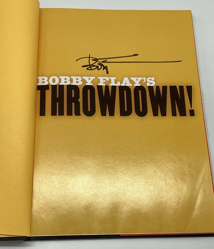 Bobby Flay Signed Lot Of 3 Throwdown Grill It Bar America in HCDJ Cookbook Foto 3 de 4