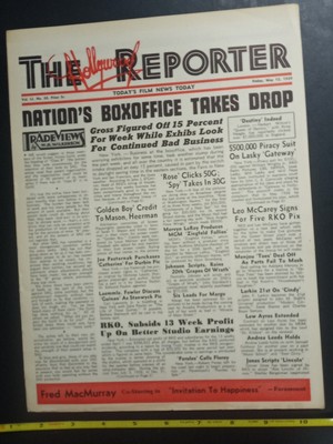 Hollywood Reporter May 12 1939 Box Office Drop RKO Universal Screen Actors Guild