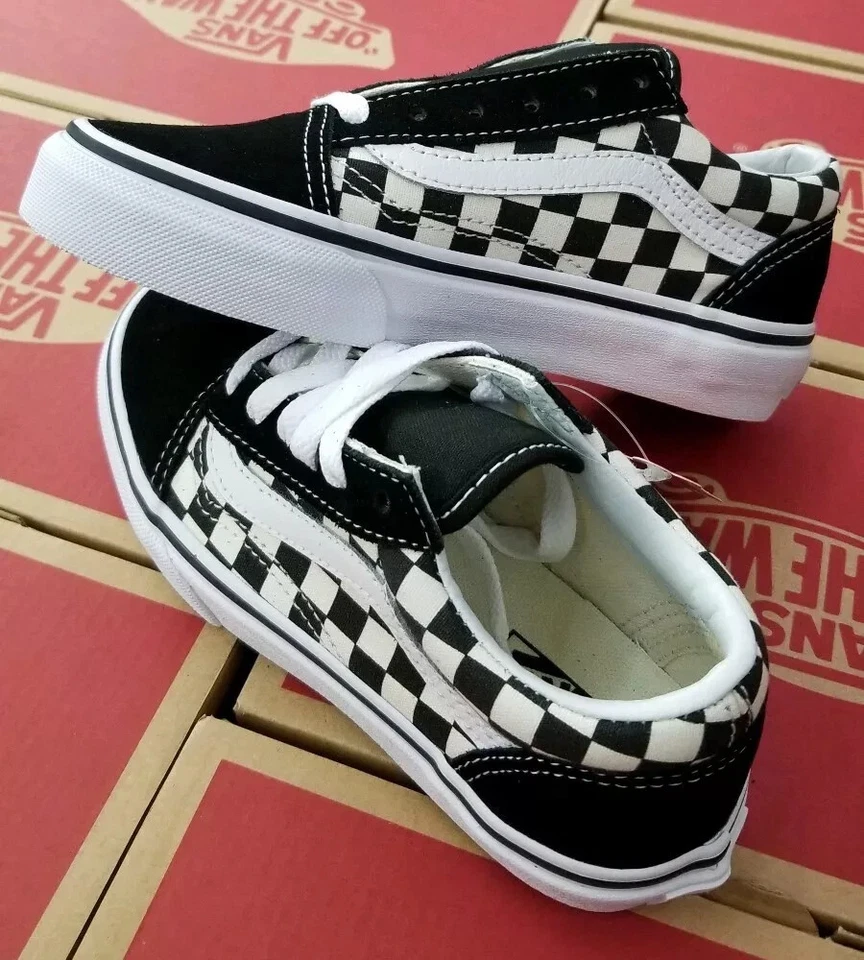 VANS OLD SKOOL QUADRICULADO PRIMÁRIO PRETO/BRANCO PRÉ-ESCOLAR VN0A38HBP0S - Imagem 4 de 4