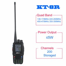 QYT KT-8R Quad Band handheld two way radio 136-174 220-260 KT8R Walkie Talkie