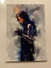 Winter Soldier/Bucky Barnes 5x7 Art Print w/copy of Sebastian Stan’s Autograph