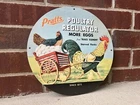 12” Pratts Poultry Regulator Eggs Farming Heavy Metal Vintage Style Steel Sign