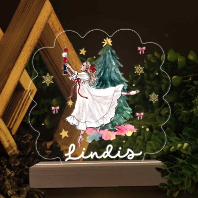 Nutcracker Clara Disney LED Night Light Custom Name Night Light Christmas Light