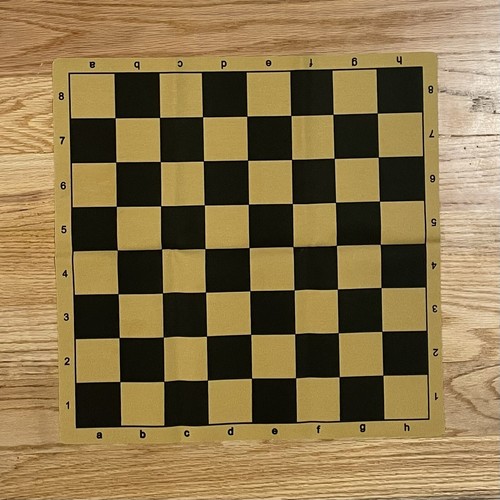 Folding Chess Board MAT ONLY, Approx 16in. X 16in. (NEW) Tan High Quality. - Picture 2 of 4
