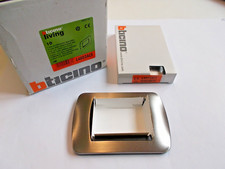 BTICINO LIVING L4803ACS PLACCA 3P IN METALLO ACCIAIO SPAZZOLATO - 1 PEZZO