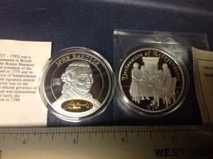 Details About John Hancock Declaration Of Independence Commemorative Proof Coin With Coa