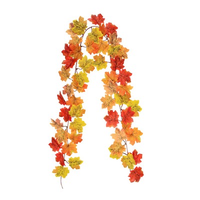 Artificial Maple Leaf Garland for Dining Room Fall Decoration Home and Garden