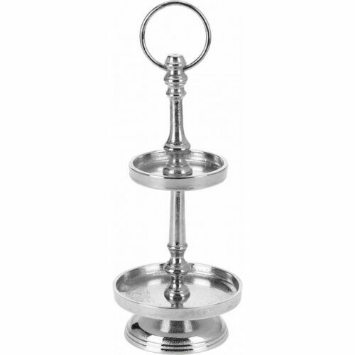 CreaTable Etagere Universal De 2 Plantas, Porcelana, Blanco