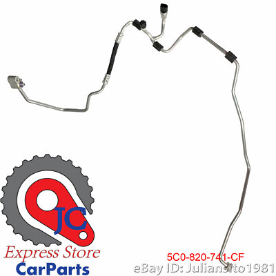 5C0820741CF VOLKSWAGEN GENUINE OEM JETTA AC REFRIGERANT LIQUID HOSE