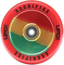 110 x 24mm Sacrifice UFO Hollowcore Stunt Scooter Wheel Rasta/Red Single Wheel
