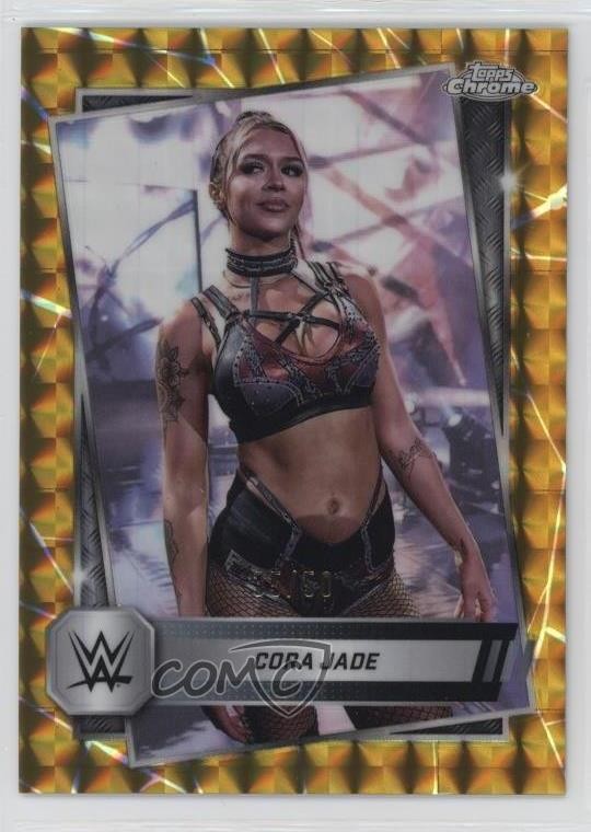2025 Topps Chrome WWE Gold Geometric Refractor 35/50 Cora Jade #136 01wt