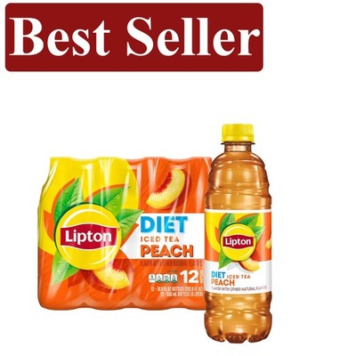 12 Pack of Diet Peach Iced Tea, 16.9 oz Bottles - Guilt-Free Refreshment