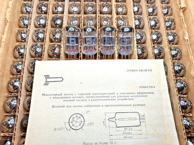 US Stock! 4x 6J1P-EV 6ZH1P-EV EF95 6J1 Voskhod factory Tubes Same Date NEW NOS