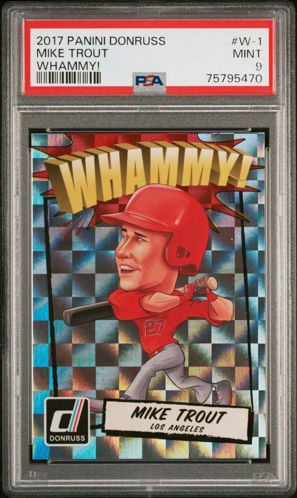 2017 Panini Donruss - Mike Trout #W-1 WHAMMY! PSA 9
