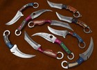 Lot of 10 HANDMADE DAMASCUS STEEL SKINNER HUNTING KARAMBIT KNIVES# A-37 — photo 4