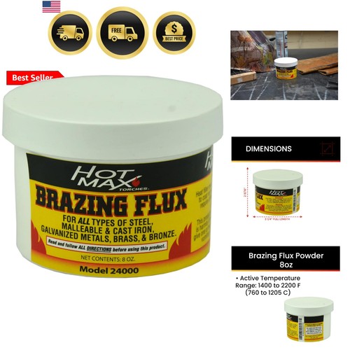 Hot Max 24000 Brazing Flux Powder, 8-Ounce