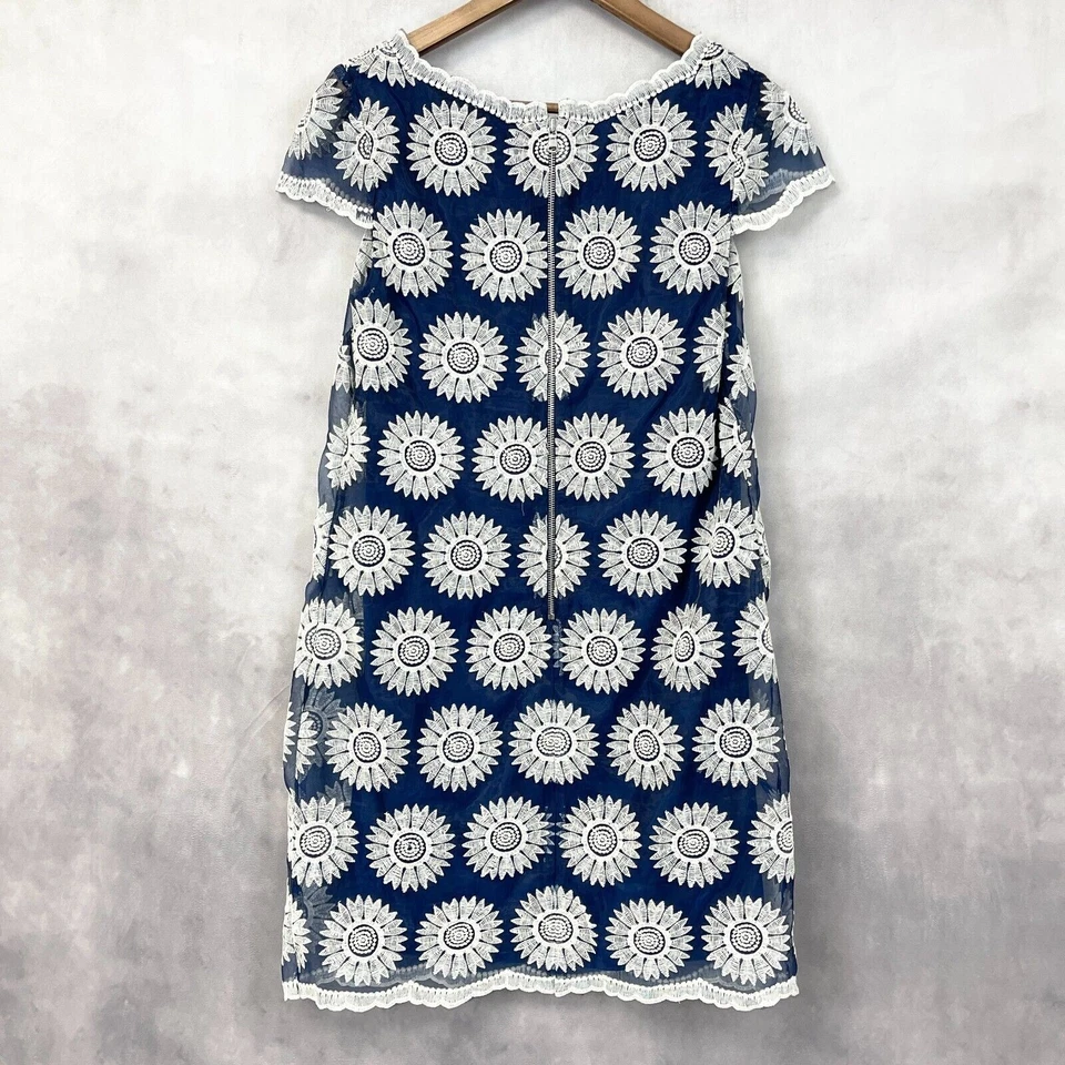 Betsey Johnson Dizzy Daisy Dress Womens 6 Embroidered Mesh Whimsigoth Fairycore - Image 3 of 4