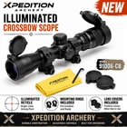 Xpedition Archery Illuminated Crossbow Scope w/Mount Rings 91006-CB NEW