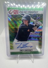 2021 Leaf Pro Set Metal-1990 Base Autographs Trey Sweeney PS0-TS1 Green Wave 3/7