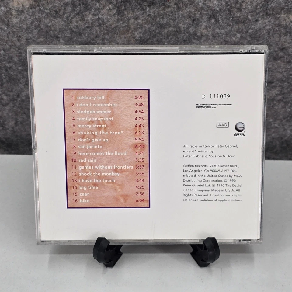 Peter Gabriel Shaking The Tree Sixteen Golden Greats CD 1990 ft, Solsbury Hill - Image 2 of 4