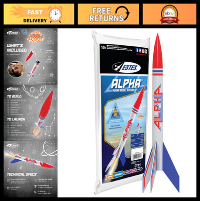 Intermediate Flying Rocket Model Kit - Estes Alpha Rocket Building Kit for Ages