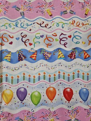 Vintage (2006) OOP Hi-Fashion Fabrics 1.5 YARDS! Party Themed (GAIL-C2104)