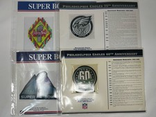 (4) Philadelphia Eagles Patch (2) Super Bowl & (2) Anniversary Willabee & Ward