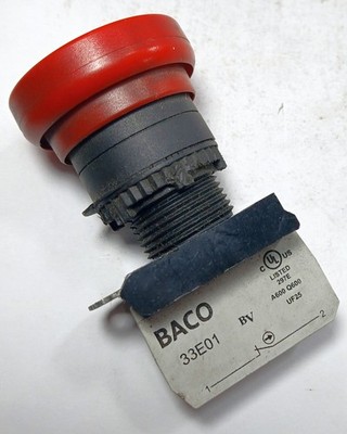 1 USED BACO 33E01 CONTACT WITH RED PUSH BUTTON ***MAKE OFFER***