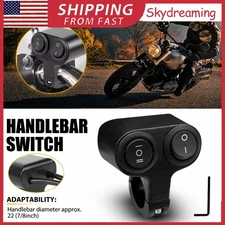 Motorcycle Dual Button On Off Switch Handlebar Headlight Fog Spot Light 7/8" O