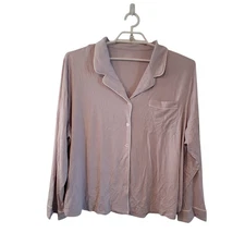 Cozy Earth nwt bamboo stretch knit classic pajama top only XXXL Lilac super soft