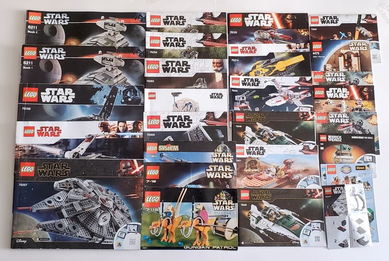 Lego Star Wars Lot of 27 Instructions Vintage Manuals Books Booklets
