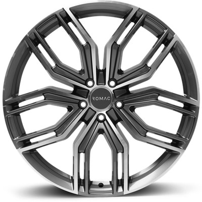 ROMAC CATALINA 22x9,5 ET42 5x108 GRAU/POLIERT (Last 1000kg) RMCAT L2577GMF x4
