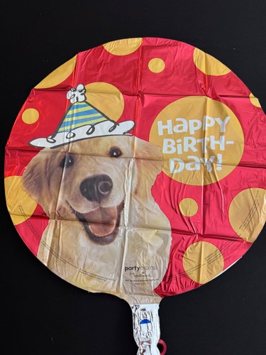 18" Happy Birthday Foil Balloon - Dog with Party Hat