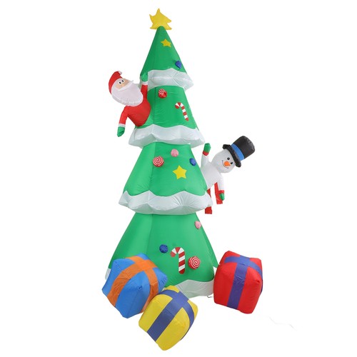 ⊹Inflatable Christmas Tree 15LED Blow Up Christmas Tree Yard Decor With - Picture 10 of 24