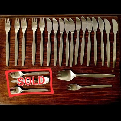 Mid Century Gense FOCUS Satin 18-8 Stainless SWEDEN Flatware 