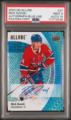2023 Upper Deck Allure #27 Nick Suzuki Autograph-Blue Line #14/35