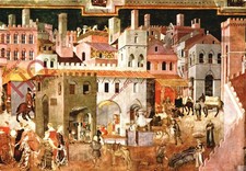 Foto postal:: Ambrogio Lorenzetti, Gli Effetti Del Buongoverno, Siena