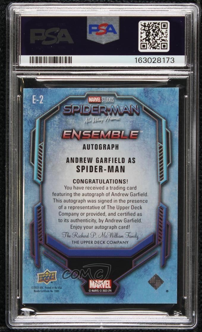 2023 Marvel Studios' No Way Home Spider-Man Andrew Garfield PSA 9 MINT Auto 4et view 2