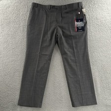 Chaps Mens Pants Gray Size 44x30 Comfort Fit Performance Series Wool Blend