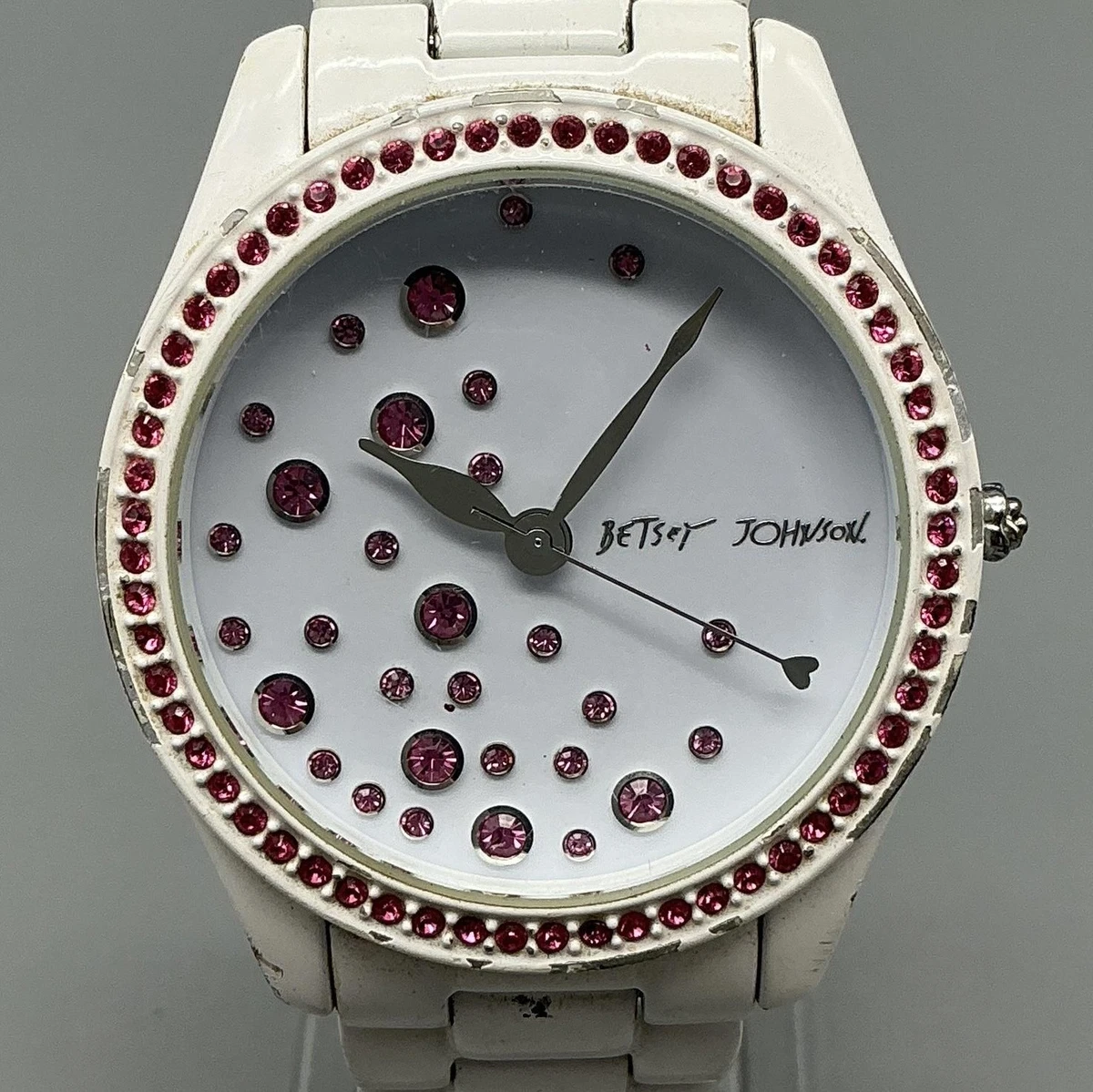 Vintage 90s Betsey Johnson Cupcake‎ Mother of Pearl Watch Pink Leather Band O17 Betsey Johnson Watch | Mercari main image 3