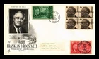DR JIM STAMPS US COVER FRANKLIN D ROOSEVELT PROMINENT AMERICANS FDC COMBO