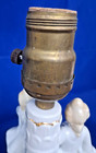 Antique Rewired Pair  1900s JAPAN Porcelain Man & Woman Table Lamps  9 3/4" Tall — photo 7