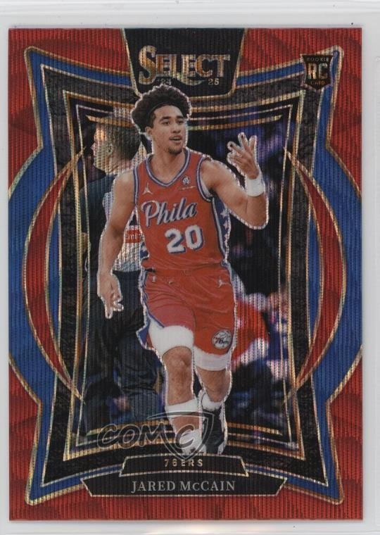 2024-25 Panini Select Concourse Red Wave Prizm Jared McCain #82 Rookie RC 1oq1
