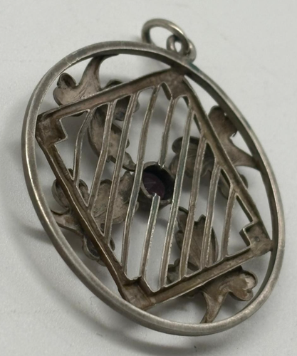 Srebrny wisiorek 900 z ametystem - Zdjęcie 7 z 8