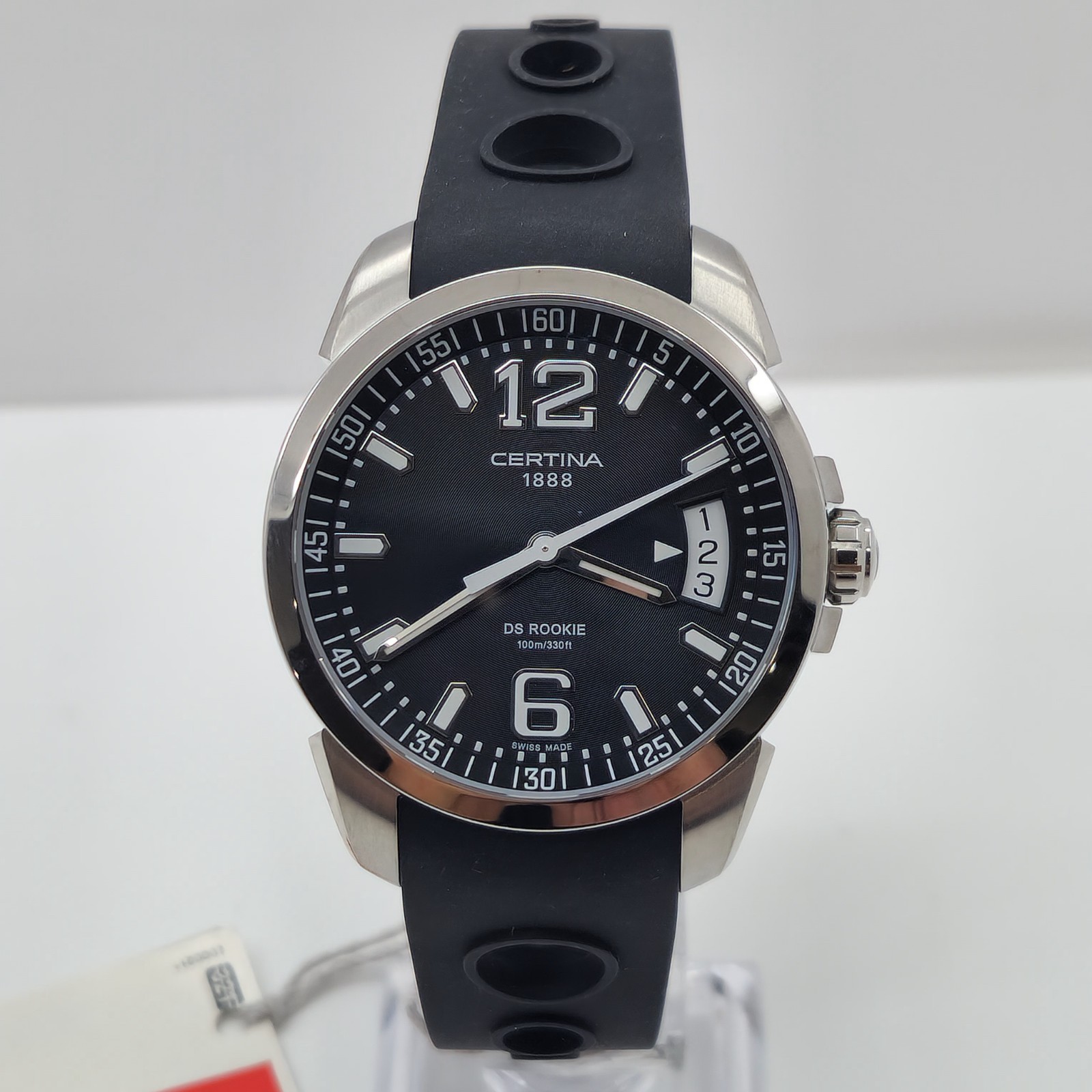 Certina DS Rookie Men's Steel Sapphire Crystal Black 40mm Swiss Watch C016417A