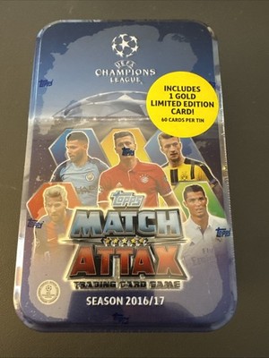Topps Match Attax 2016-17 UEFA Champions League Factory Sealed Tin (60 Cards)