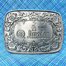 El Jimador Tequila Promo Belt Buckle Agave Western Scroll Vintage 80s  .TWY179