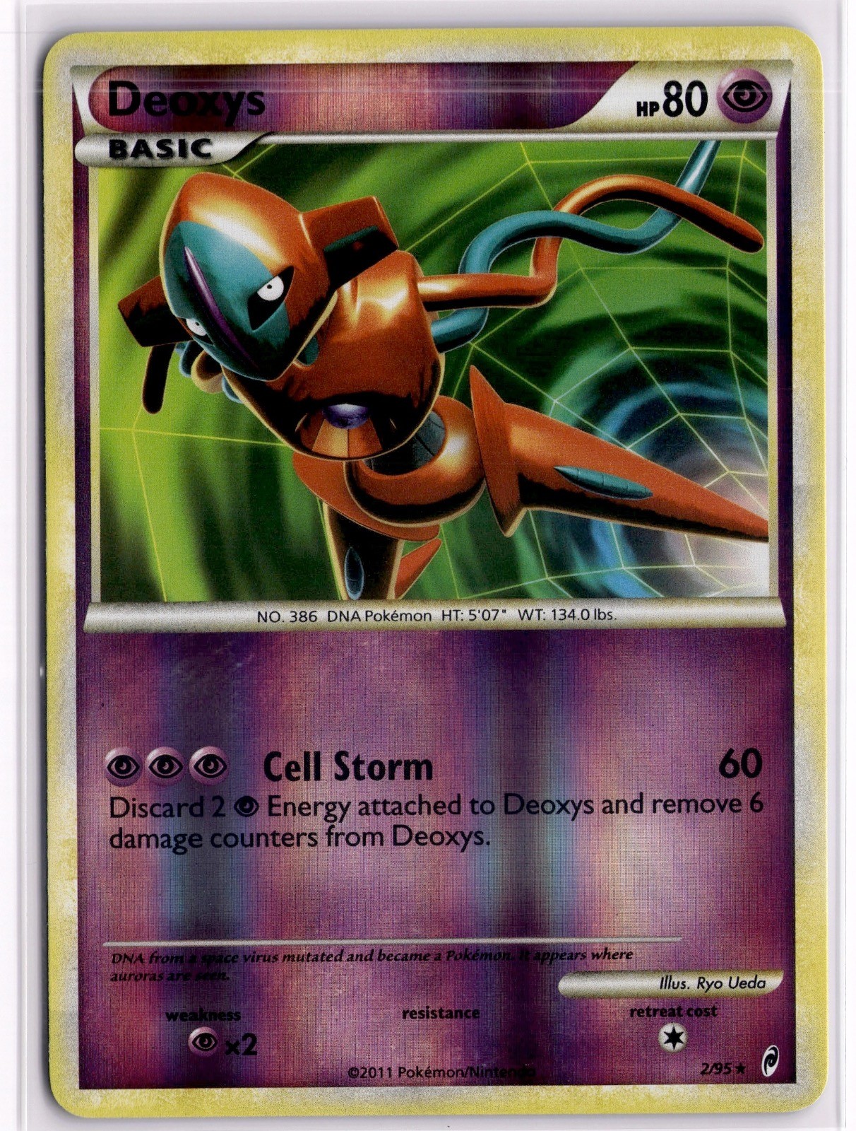 Deoxys 2/95 Rare Call of Legends Pokemon Reverse Holo Near Mint