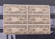 1938 15&cent; Airmail C23 Mint Block of 6 OG VF Nice Centering Clean Gum